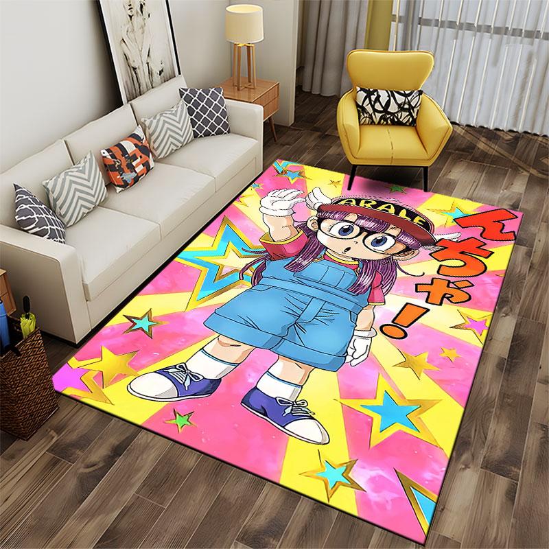 Arale Cartoon Starburst Carpet Suitable As a Non-slip Mat for the Living Room or Bedroom Sofa