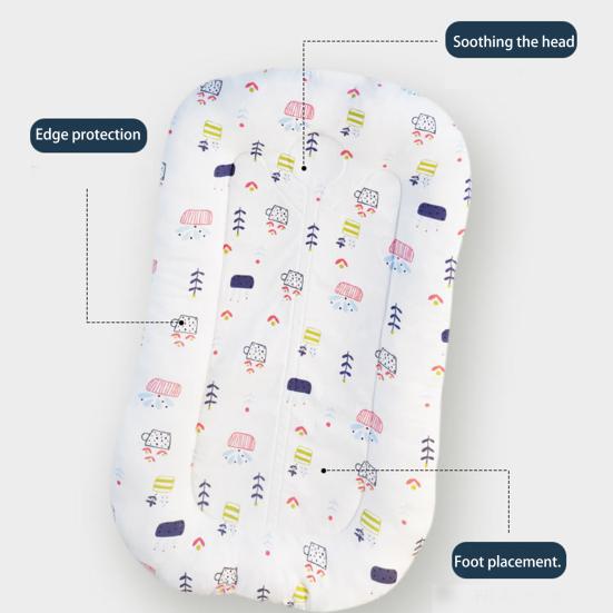 Baby Lounger Newborn Infant Lounger with Detachable Washable Cover Breathable Baby Lounging Cushion for Babies Tummy Time Bed Couch Use