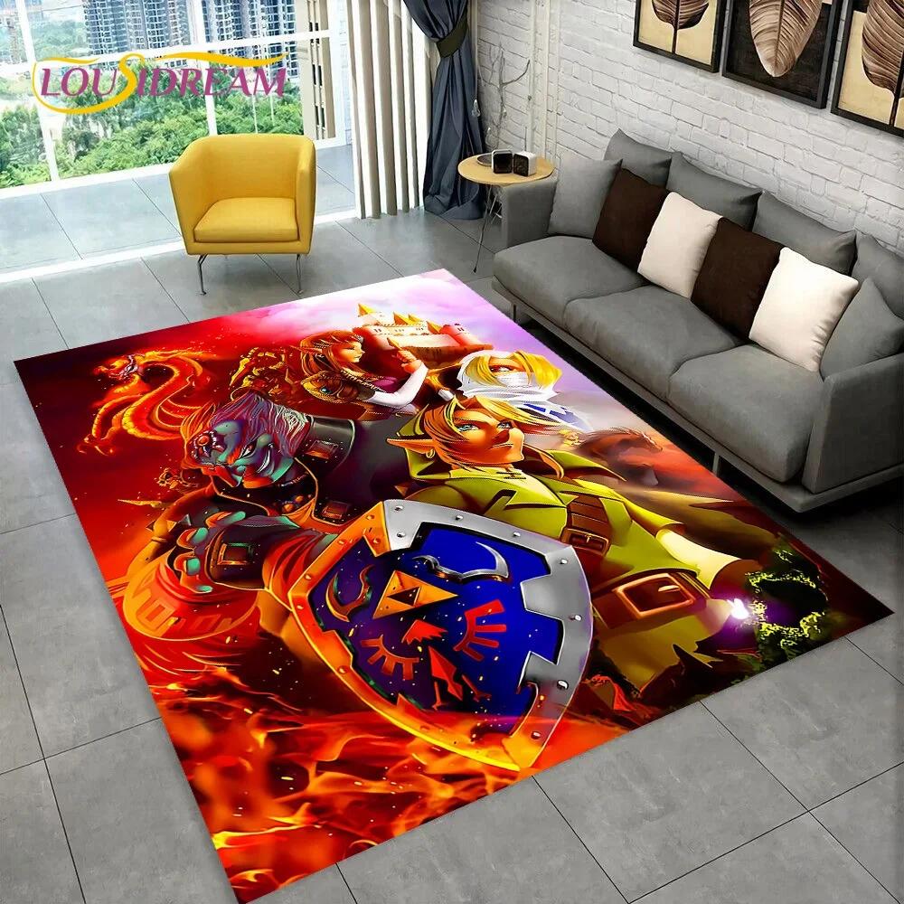 

2025 3D Z-Zelda2 Game Cartoon Rug Carpet for Living Room Bedroom Home Decor,Floor Mat Non-slip Decoration for Sofa Doormat Kids 40x60cm