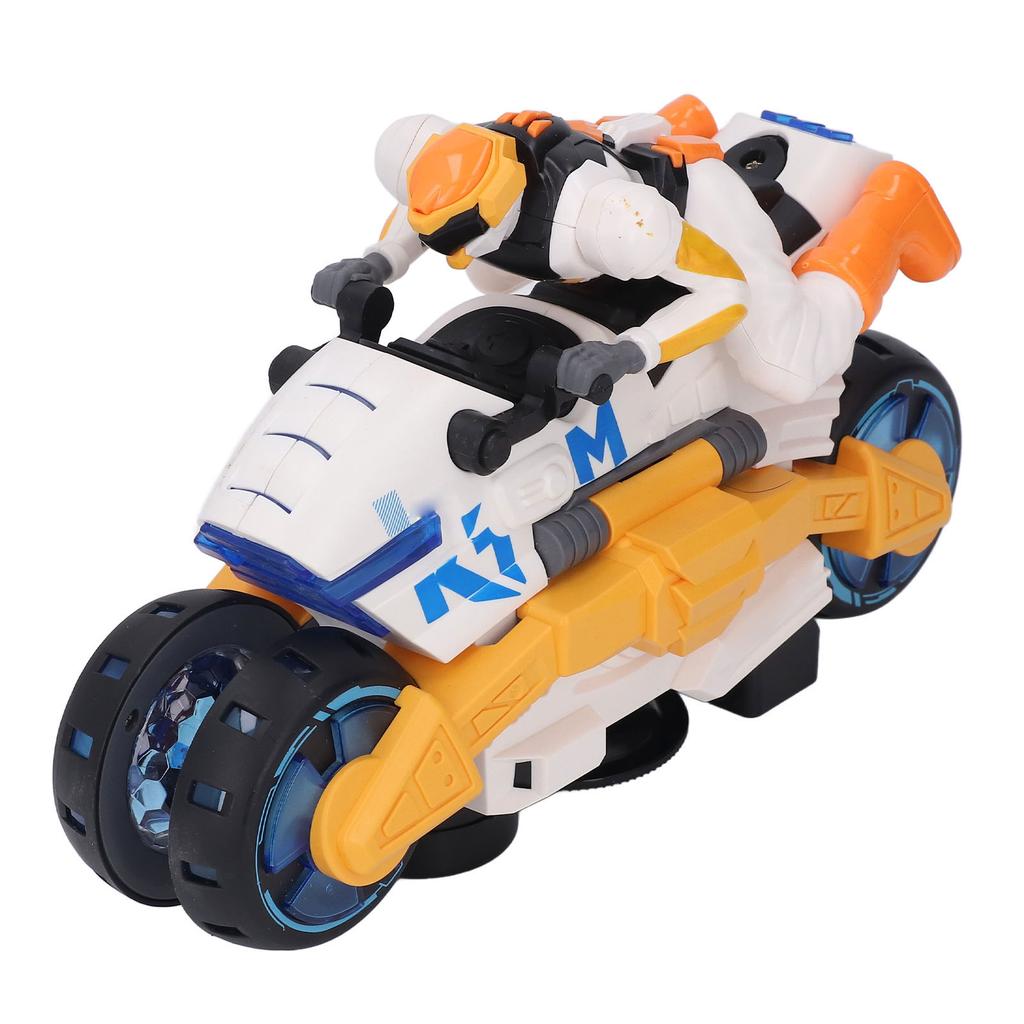 Stunt Transforming Motorcycle with Music Light 360 Degree Rotating Battery Powered Stunt Motorbike