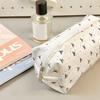 Simple Bow Pencil Case Student  Sweet Pencil Pouch Portable Large Capacity Stationery Bag Cartoon Cute Pen Bag Gifts