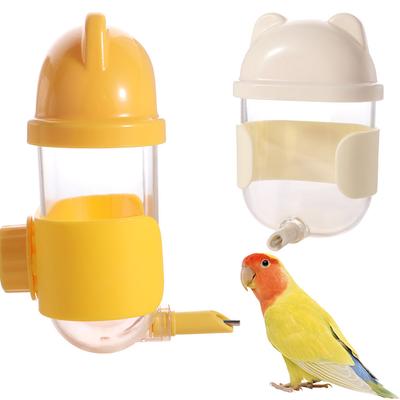 Transparent Automatischer Vogelwasserspender Drehknopfverschluss Auslaufsicher Hängender Wassernapf Rutschfest Weite Öffnung