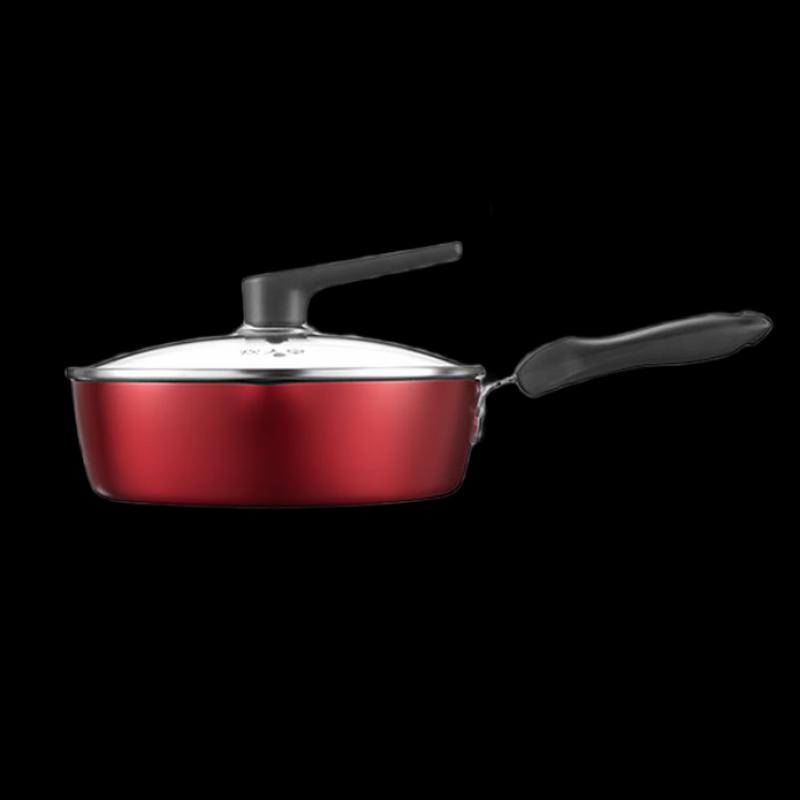 Chuidahuang Red Fire 28cm Deep Frying Pan with Lid