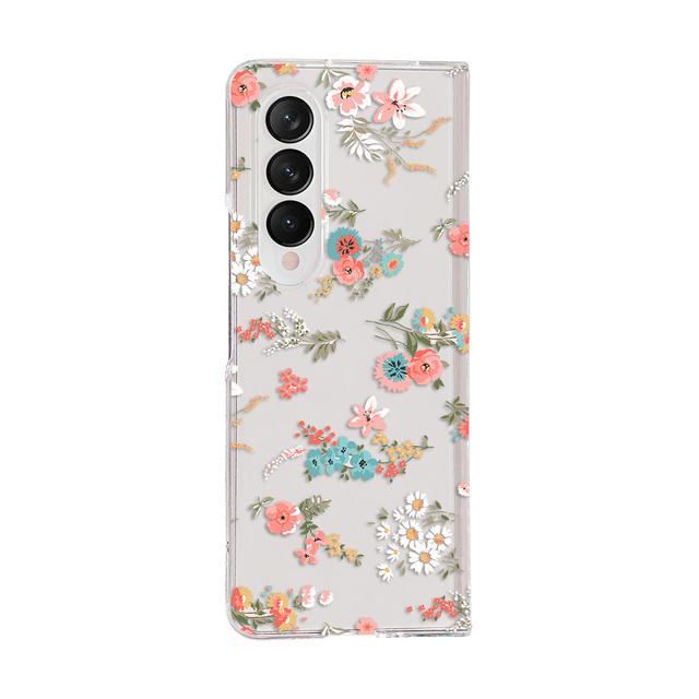 

Для Samsung Galaxy Z Fold 4 3 чехол с разноцветными цветами, браслет с росписью, прозрачная противоударная жесткая задняя крышка для Z Fold4 Fold3 For Samsung Z Fold 4