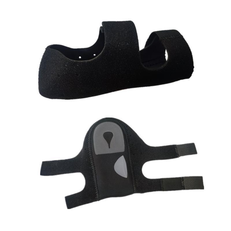 1Pair Adjustable Drop Foot Brace With Dual Fix Straps Breathable Fabric For Foot Injury Recovery Support