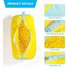 Yellow Shoe Washing Machine Bag Laundry Bag with Zipper Closure Soft Chenille Lining Fluffy Padding Casual Footwear Laundry Bags