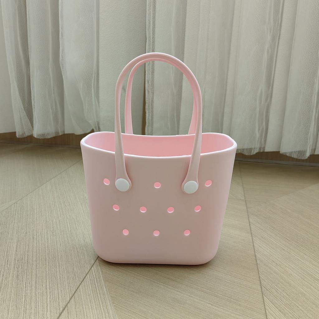 Europa und Amerika Trend Lochtasche EVA Handtasche einfarbig mit hochwertiger Aufbewahrungstasche, Strandtasche, modische Handtasche für den täglichen Ausflug