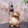 Funny Resin Animal Sculpture with Solar Outdoor Light Outdoor Lawn Decor Garden Frog Ornament for Patio Balcony Yard Lawn Decor