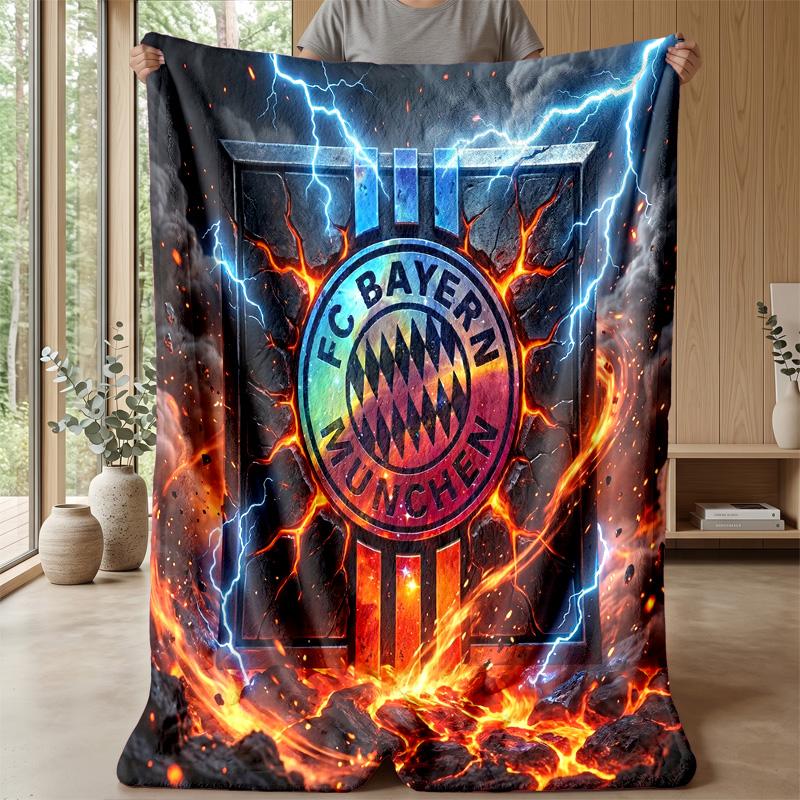 Bayern Munich Theme Blanket Soft Flannel Blanket Plush Throw Blanket Cozy Sofa Bed Blanket for Home Decor