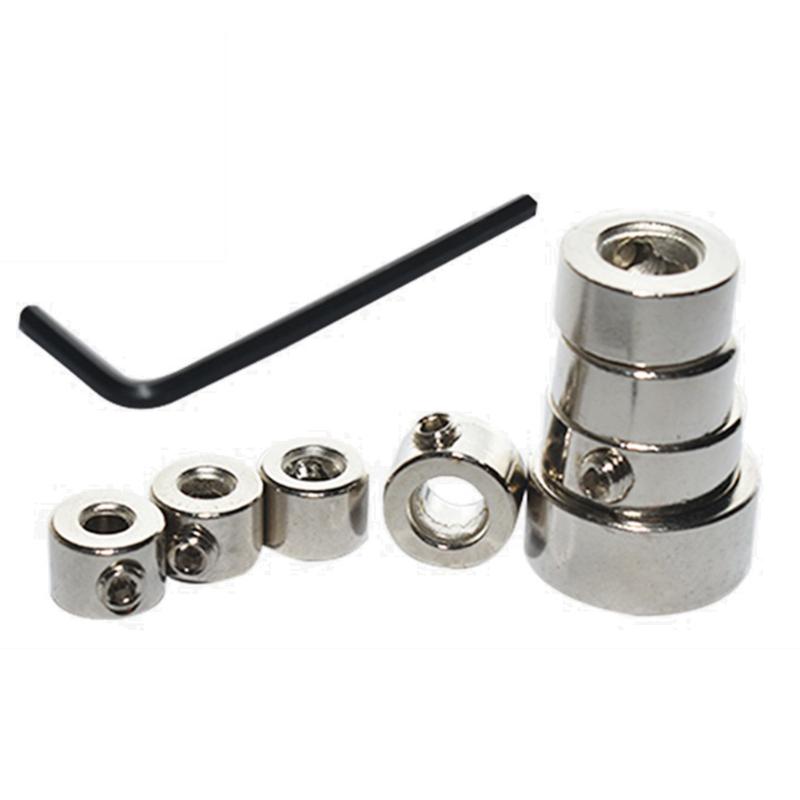 8/9Pcs Drill Bit Locator Woodwork Tools Drill Stoper Collar Set 3-16mm Depth Stop Collars For Ring Positioner With Wrench