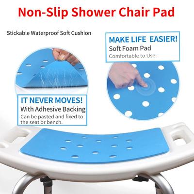 Non-slip Bath Chair Cushion Elderly Bath Tub Aid Seat Soft Cushion Stickable Waterproof Warm EVA Blue Home Portable Soft Cushion