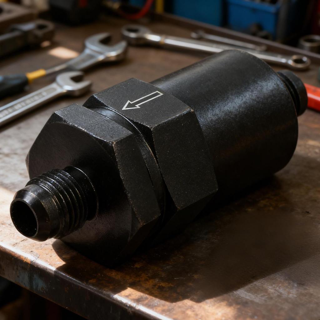 Car Oil Filter 30 Micron Aluminum Alloy Inline High Performance Oil Filter For Road Trip Auto Repair Automotive System Engine