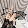 Ultra Light Photochromic Myopia Glasses Round Frame Presbyopia Glasses  Women Men