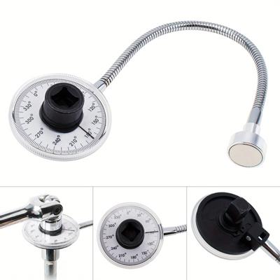 1/2 Zoll Antrieb Drehmoment Winkelmesser Schraubenschlüssel 360 Grad Rotation Torsionsmesser Handwerkzeug Edelstahl Kfz-Messgerät