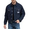 Calvin Klein Solid Single-Breasted Loose Denim Jacket Men Outerwear Blue J30J321269-1AP