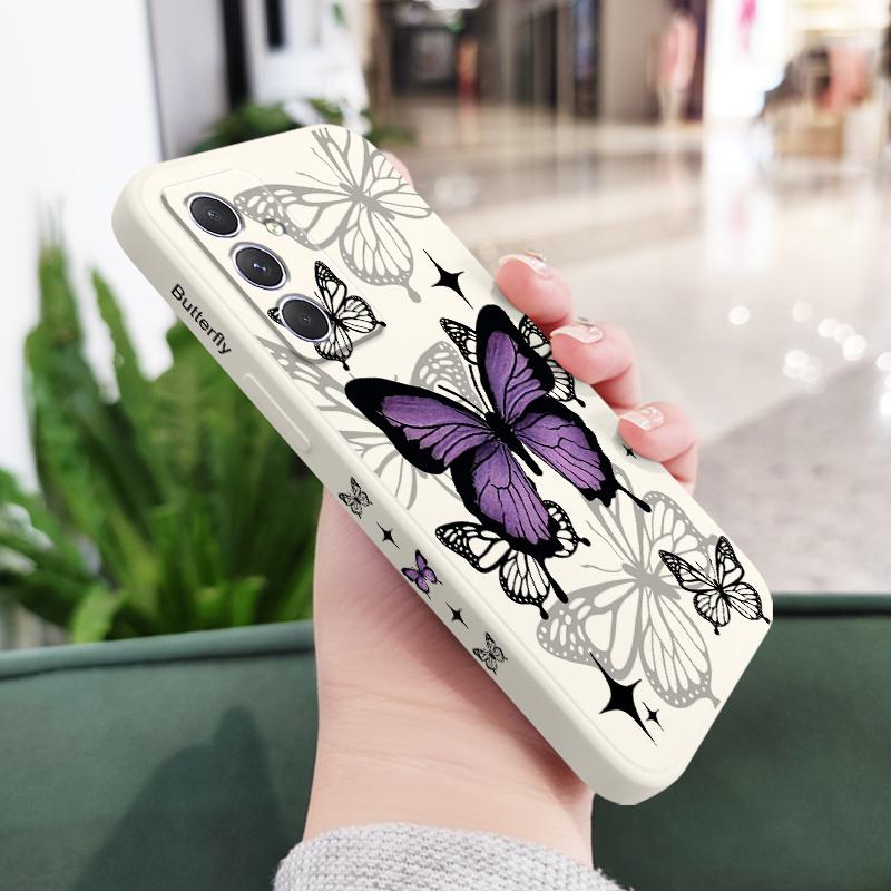 Fliegender Schmetterling Handyhülle Für Samsung Galaxy A37 A57 Flüssigsilikon Hülle