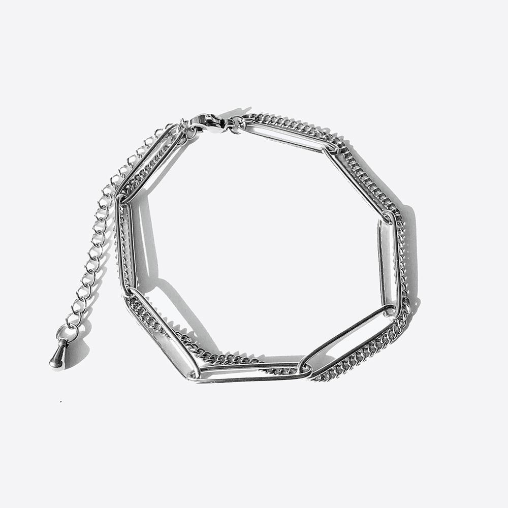 Rush Off Surgical Steel Too Moods Silver Chain Bracelet