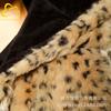 Autumn and Winter New Warm Imitation Coat Artificial Wool Large Size Medium and Long Leopard Print Women's Coat
