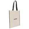 Jil Sander Logo Print Canvas And Leather Trim Tote Bag Men Tote Bags Natural J26WC0018P7060280