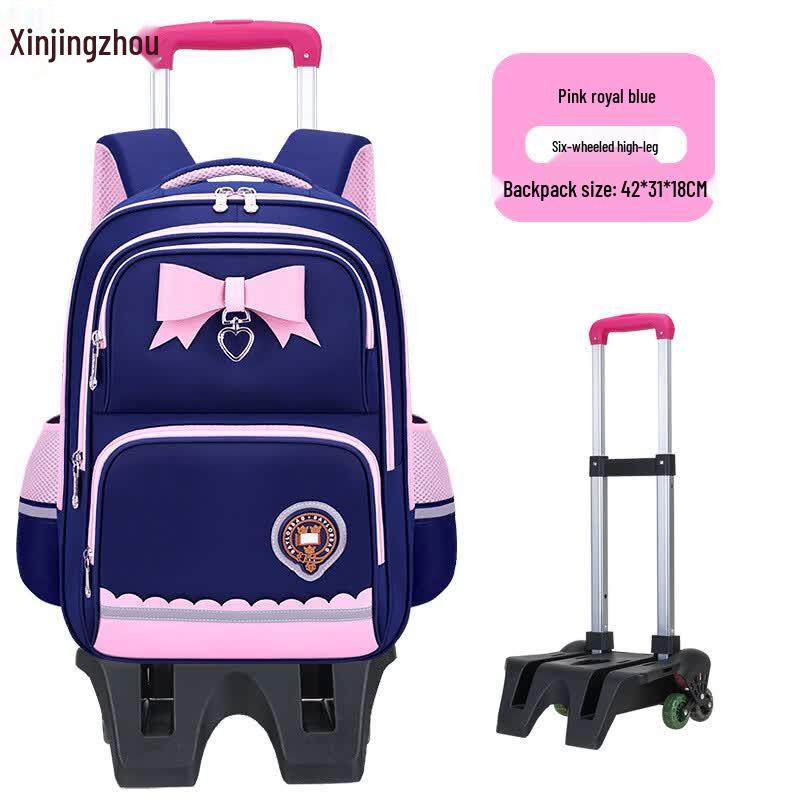 Xinjingzhou Abnehmbarer Kinder-Trolley-Schulrucksack