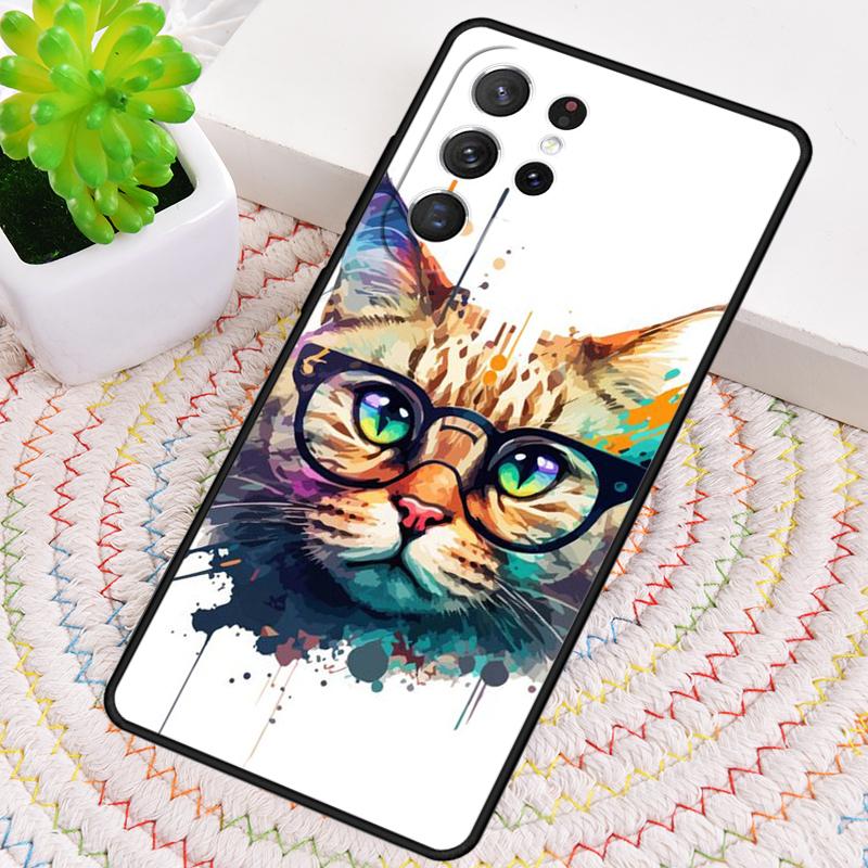 Creative Cute Pet Cat Animal Phone Case for Samsung Galaxy Note 10 Pro S26 Ultra S23 S24 FE S25 S21 S22 PLUS Shockproof Cove