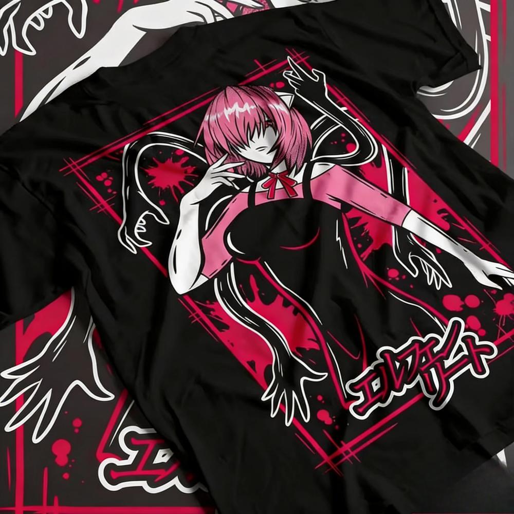 

Летняя распродажа Унисекс Elfen Lied Люси Аниме Футболка Ню Каэдэ Манга Рубашка Футболка Хоррор АнимеТизер Женские с коротким рукавом - Мужские S... S разноцветный