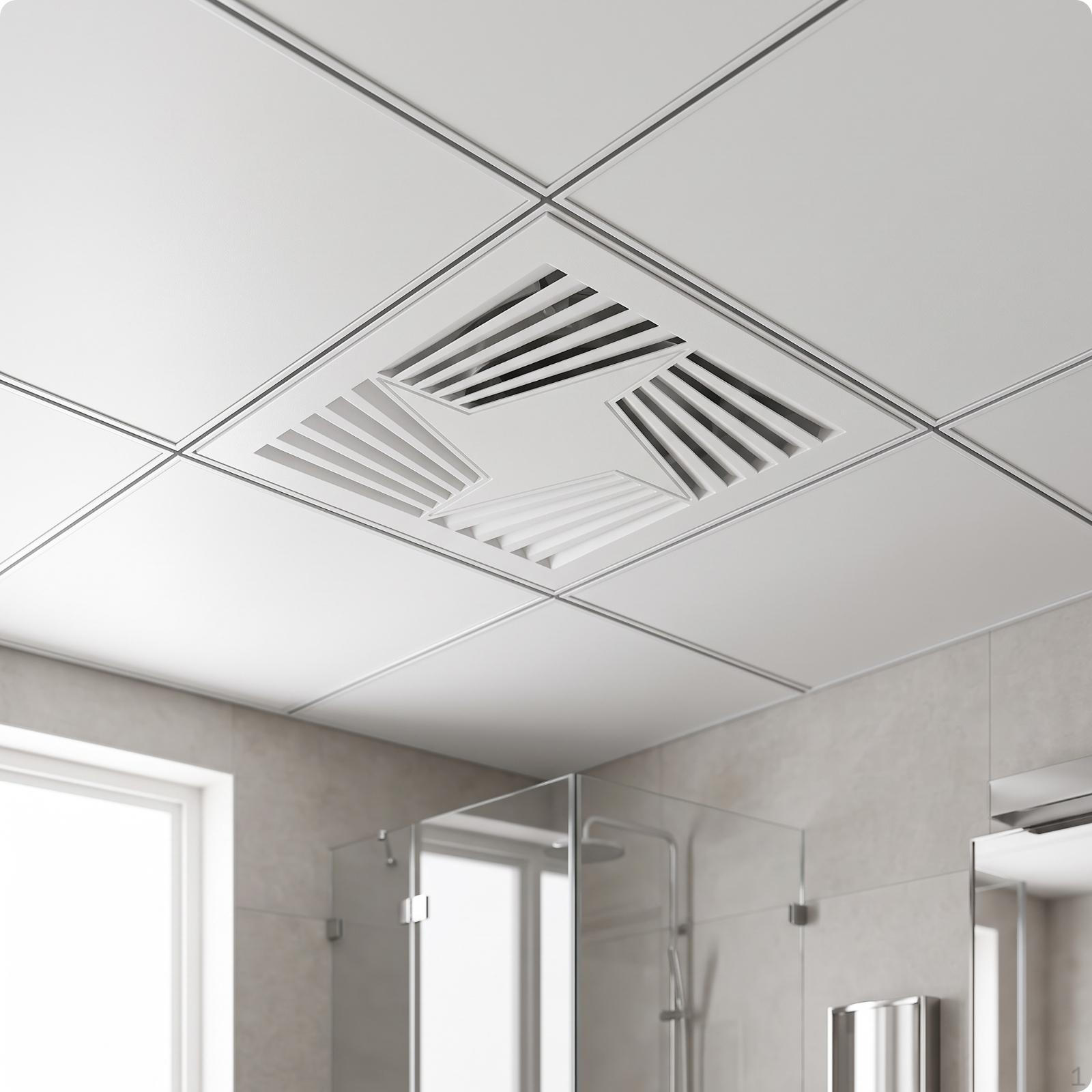 Ventilācijas panelis ar cauruļvada savienotāju Balts