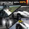 2PC LED Spotlight Pods Motorcycle Car Fog Driving Offroad 30000LM 120W Dual Color With Fun 10V-80V Truck ATV UTV