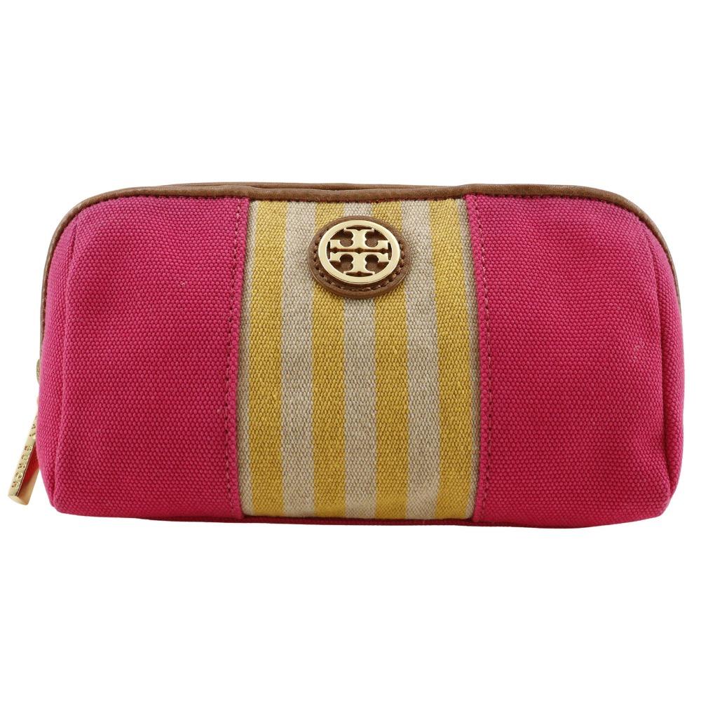 

Tory Burch logo Pouch pink canvas Women Used
