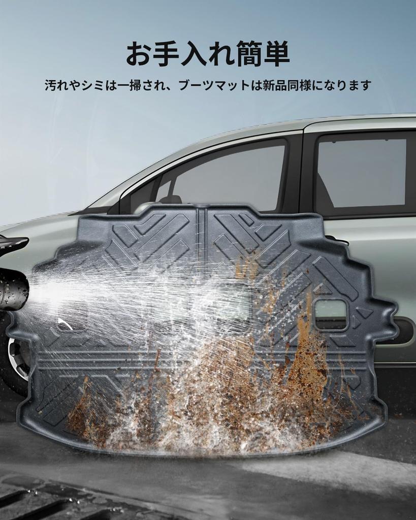 LANGBEAN Toyota Sienta Luggage 3D Waterproof TPE Easy and Custom Interior Parts for the Sienta (10 Series) 7-Passenger Mat, Non-Slip Mat,