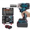 High-Torque Brushless Electric Impact Wrench Set with Lithium Battery for Woodworking & Auto Repair