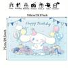 2D Blue Cinnamoroll Happy Birthday Backdrop for Kids & Teens Party