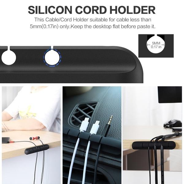 Feel Free To Stick Multi-function Desktop Cable Organizer USB Fixed Cable Storage Hub Cable Tie Card Slot Clip Buckle Network Cable Finishing Artifact