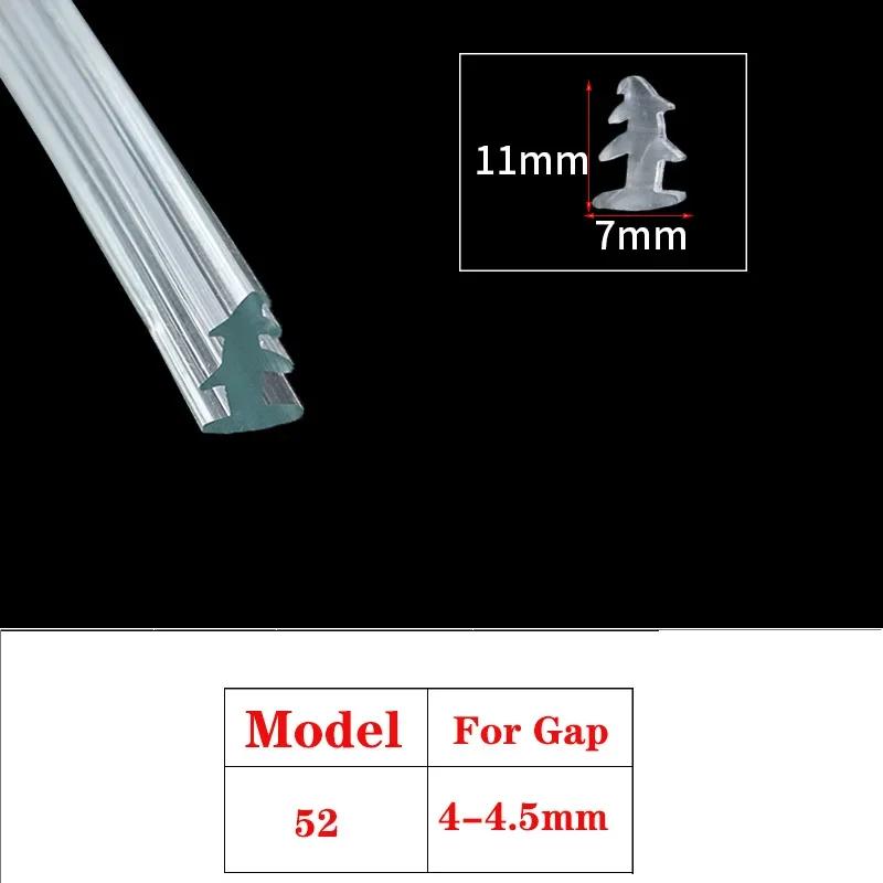 1/3/5/10M Door And Window Sealing Strip Aluminum Windproof Alloy Fixed Glass Gap Three T Type Fill The Card Slot Rubber Strips