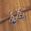Natural Sodalite Gemstone 925 Sterling Silver Handmade Drop/Dangle Earrings 1.50" For Anniversary EE-2-23