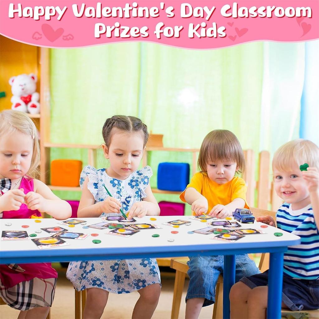 Valentines Day Gifts For Kids Classroom: 28 Pack Valentines Cards Goodie Bags With Heart Stones Valentine Exchange Gifts Gemstone Crystal Rocks
