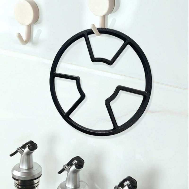 Black Casting Iron Gas Stove Cooker Plate Coffee Moka Pot Stand Reducer Ring Holder Durable Coffee Maker Shelf