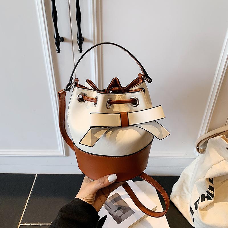 

Новая сумка женская нишевая высококлассная лоскутная сумка-ведро классическая ретро маленькая сумка универсальная на плечо сумка-мессенджер