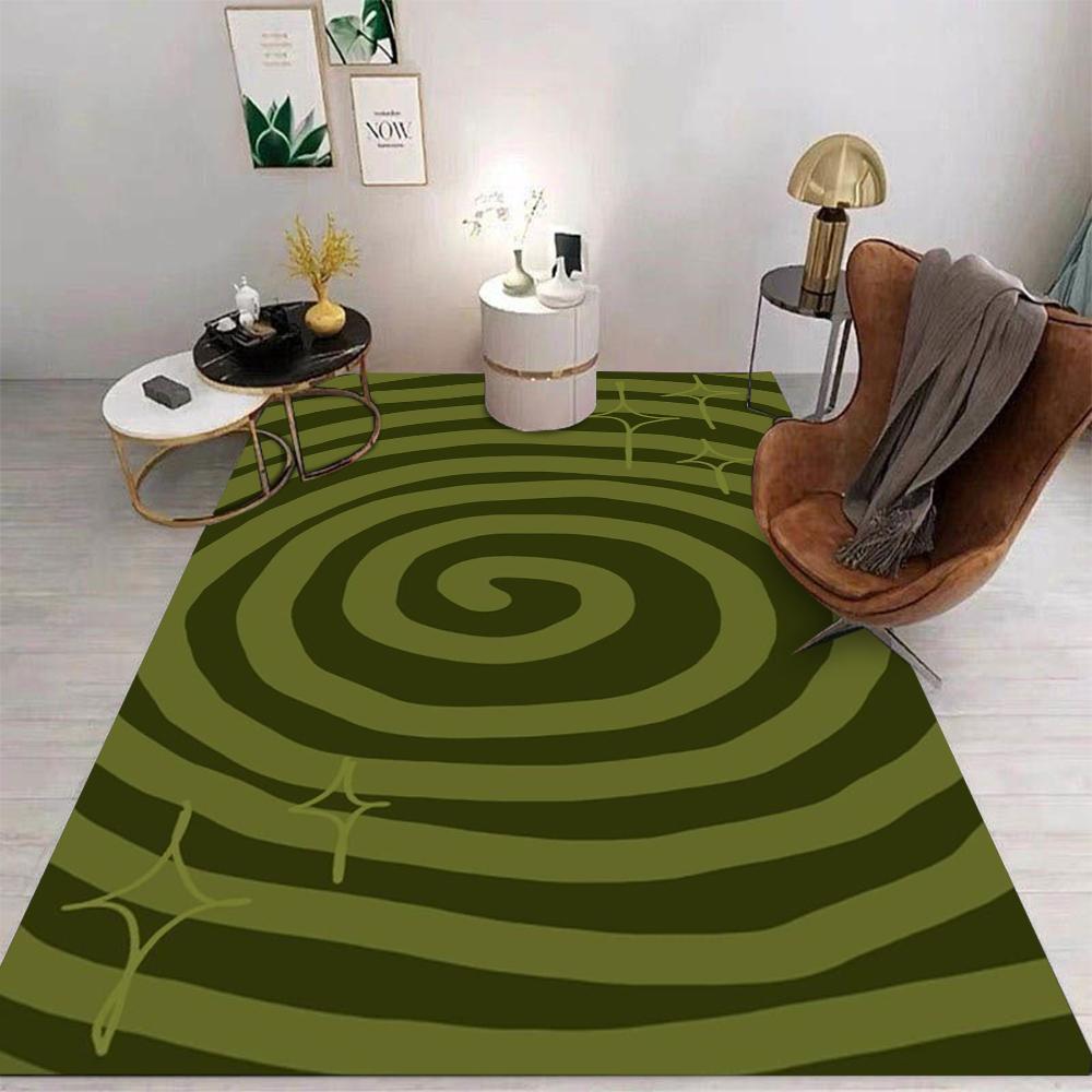 

3D Vortex Area Rug Geometric Spiral Modern Abstract Optical Illusion Floor Mat for Living Room Bedroom Visual Effect Non Slip 40X60CM