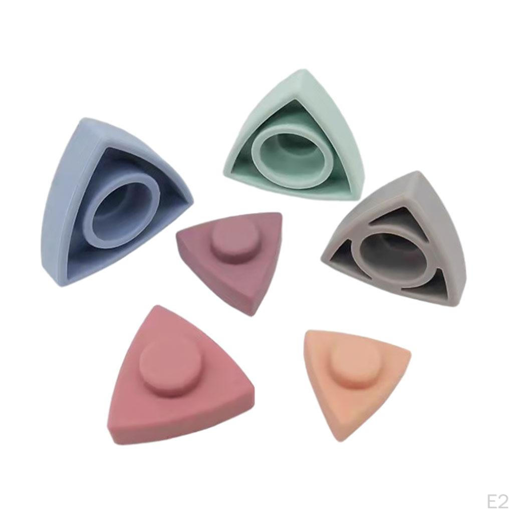 Nesting Triangle Toy Soft Stacker 6 Pcs Building