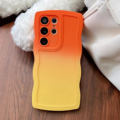 

Чехол с градиентными волнистыми краями для iPhone 15 Pro Max 13 11 12 14 Pro Plus XR XS 7P 8Plus SE 2020, мягкий силиконовый противоударный чехол из ТПУ For iPhone SE2 SE3 жёлтый/оранжевый