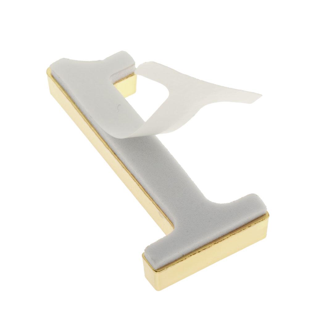 Golden Metal Digit Door Numbers Sign Plate DIY Mailbox House Outdoor 1