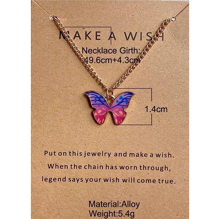 Fashion Latest Stylish Butterfly Jewellery Necklace Set for Women Pendant Necklace Gifts for Girls