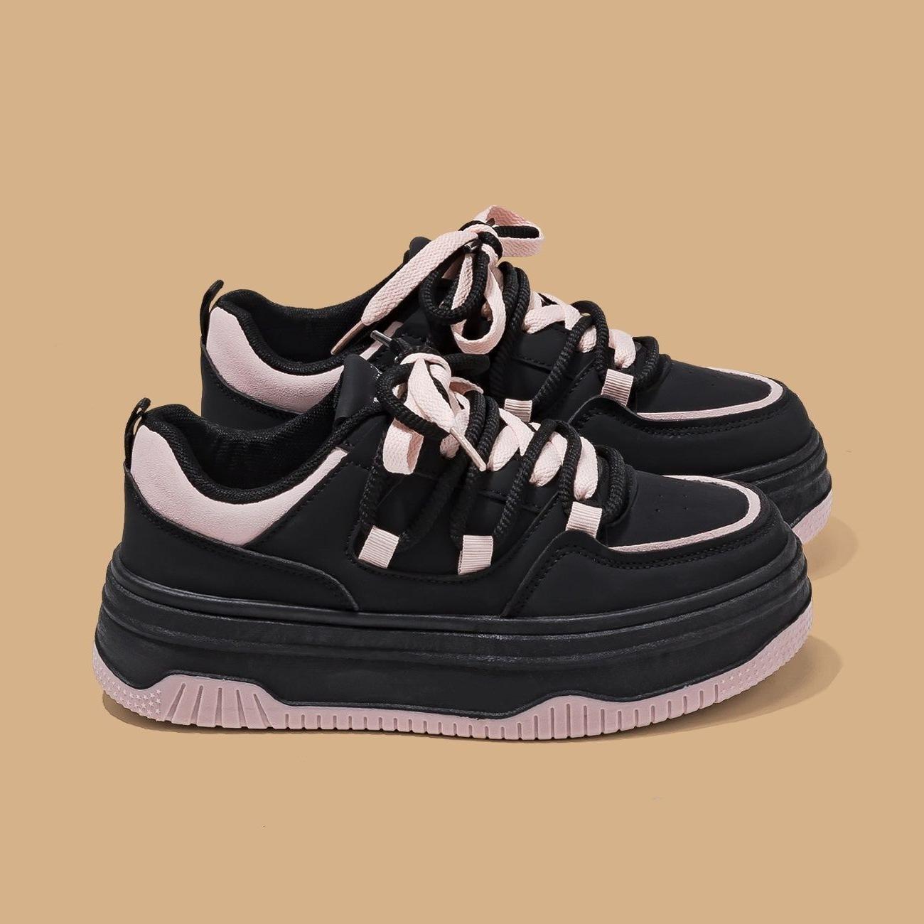 22 новые сладкие крутые студенческие кеды в стиле кампус нишевые повседневные туфли обувь из инстаграма супер популярные черные розовые кеды Hongjie 35