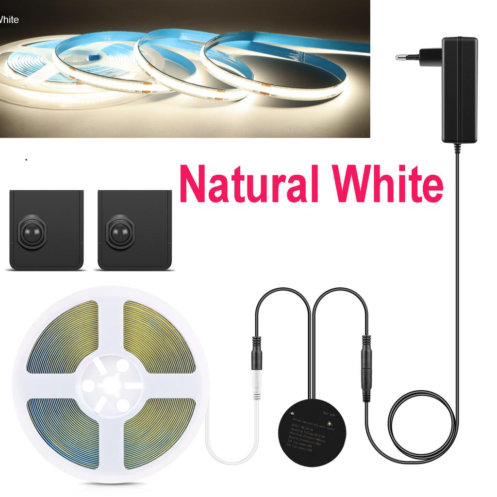 LED Light with Movable One / Dual Sensors night lights COB Lamp 220V 110V To DC 24V PIR Motion Sensor Stairs Bedroom Night Light 4