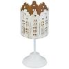 Votive with Stand House Design Inside Gold Finish