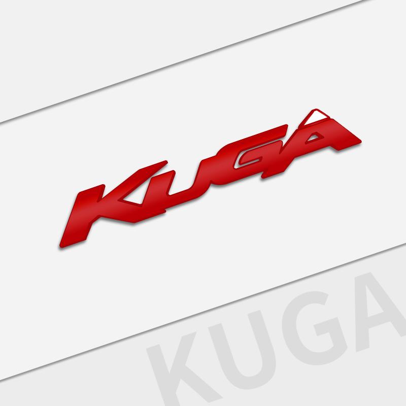 WGL2 Auto Metal Emblem Car Styling 3D Badge Lettering Decals Trunk Sticker For Ford Kuga 2008-2019 Accessories Glossy Black