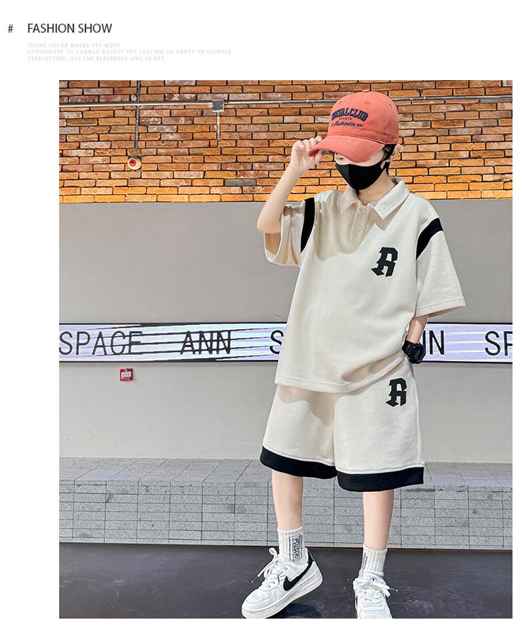 Boys' summer outfit set 2026 new children's outfit mid size cool and handsome summer sports thin style boys' summer fashion trend
