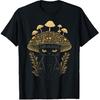 Cute Cottagecore Aesthetic Cat Mushroom Women Kids T-Shirt