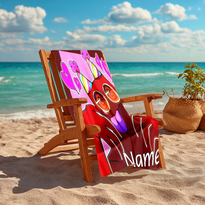 Personalized customized proof beach towel with Garten Of Banban pattern - soft, absorbent,quick-drying,perfect swimming,camping&bathing